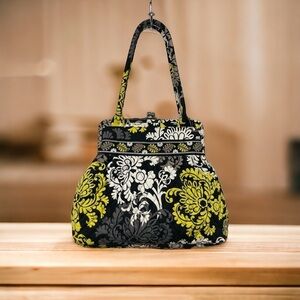 Vera Bradley Satchel Purse Quilted
Cotton Chrome Frame Closure